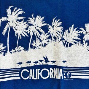 Vintage 1981 CALIFORNIA SHORT SLEEVE T SHIRT 80s LIFESTYLES Graphic XL Men's